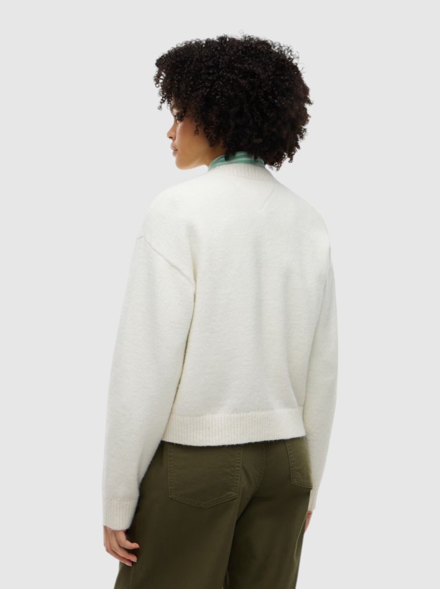 Camisola Tommy Jeans Mulher Tjw Fluffy Badge Sweater Ext