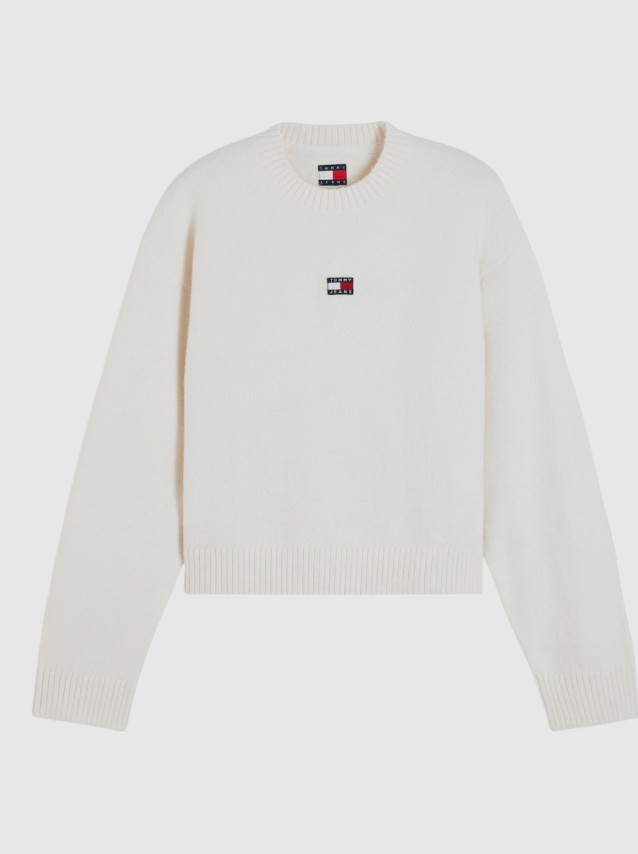 Camisola Tommy Jeans Mulher Tjw Fluffy Badge Sweater Ext
