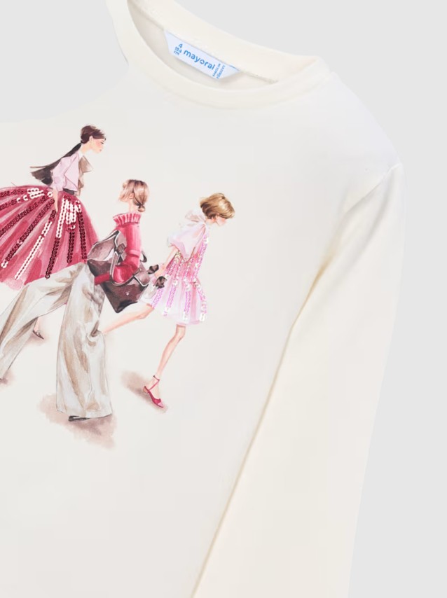 Camisola Mayoral Menina Camiseta M/comp. Cl�ssica