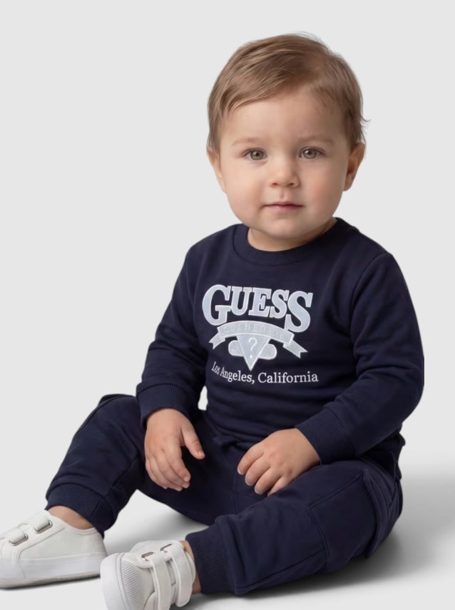 2 Pe�as Guess Menino Set: Ls Active Top + Active Pa