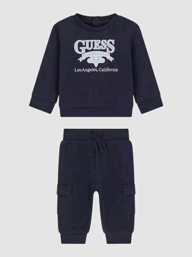 2 Pe�as Guess Menino Set: Ls Active Top + Active Pa