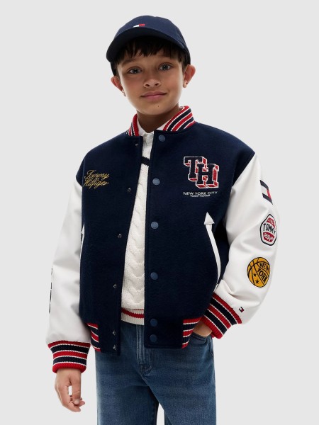 Casaco Tommy Hilfiger Menino Varsity Bomber Casaco Tommy Hilfiger Menino Varsity Bomber