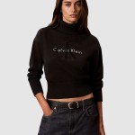 Camisola Calvin Klein Mulher Ls Logo Tneck Pullover