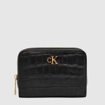 Carteira Calvin Klein Mulher Ck Croc Medium Flap Zip Around