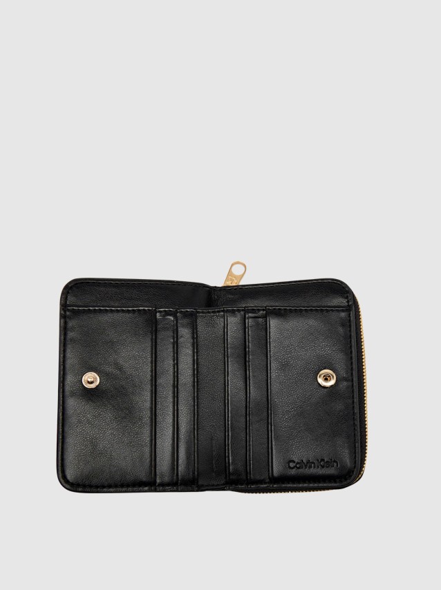 Carteira Calvin Klein Mulher Ck Croc Medium Flap Zip Around