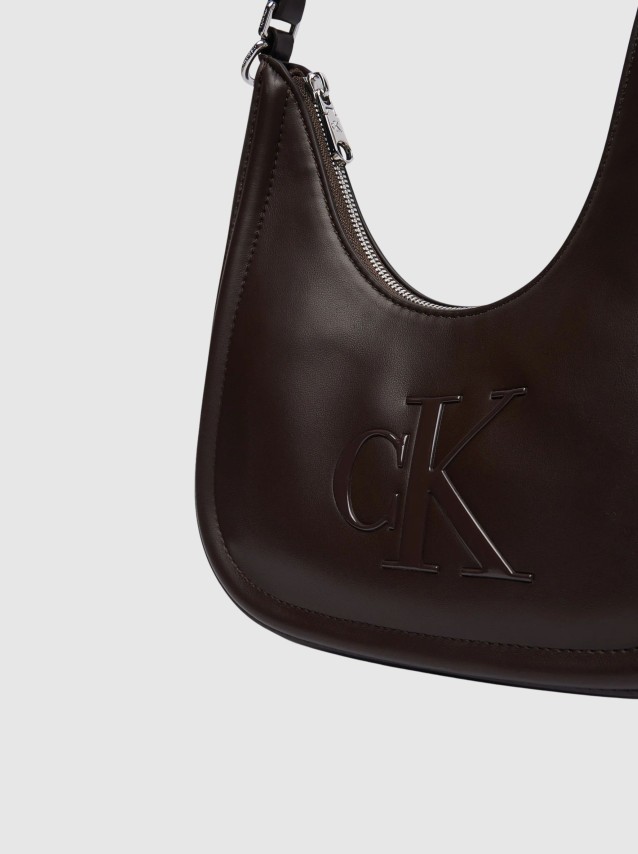 Mala Calvin Klein Mulher Bold Ck Small Crescent Bag