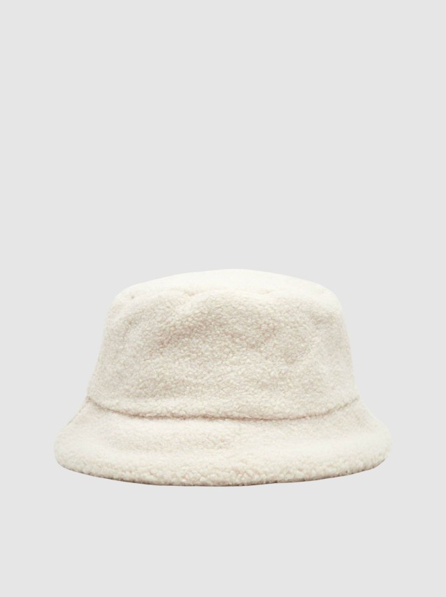 Chap�u Calvin Klein Mulher All-Over Sherpa W/ Patch Bucket