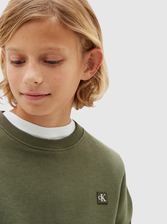Sweatshirt Calvin Klein Menino Mini Badge Cn