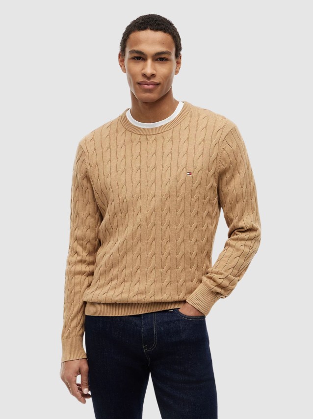 Camisola Tommy Hilfiger Homem Classic Cotton Cable Crew Neck