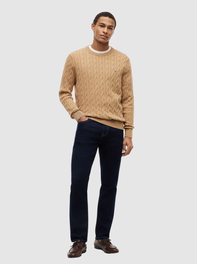 Camisola Tommy Hilfiger Homem Classic Cotton Cable Crew Neck