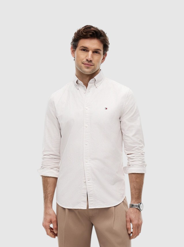 Camisa Tommy Hilfiger Homem Heritage Oxford Stripe Rf Shirt