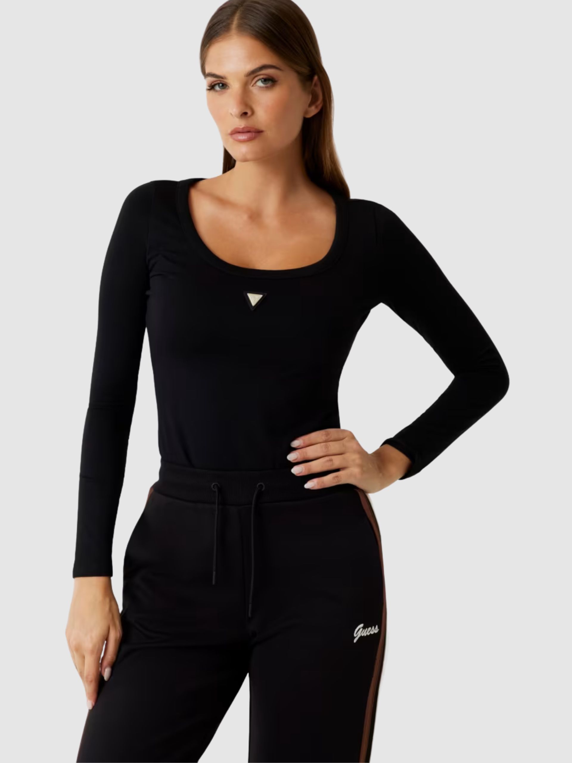 Body Guess Mulher Colette Ls Bodysuit