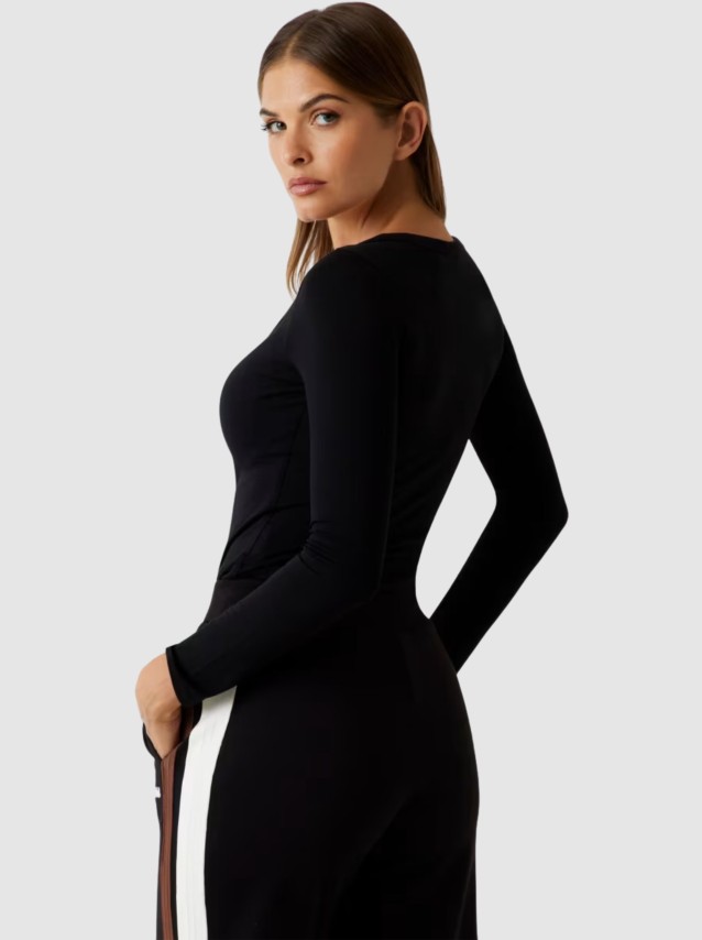 Body Guess Mulher Colette Ls Bodysuit