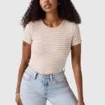 T-Shirt Levis  Mulher Hayes Tee Neutrals