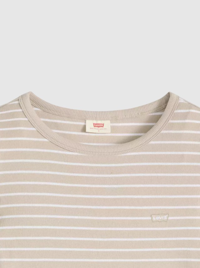 T-Shirt Levis  Mulher Hayes Tee Neutrals
