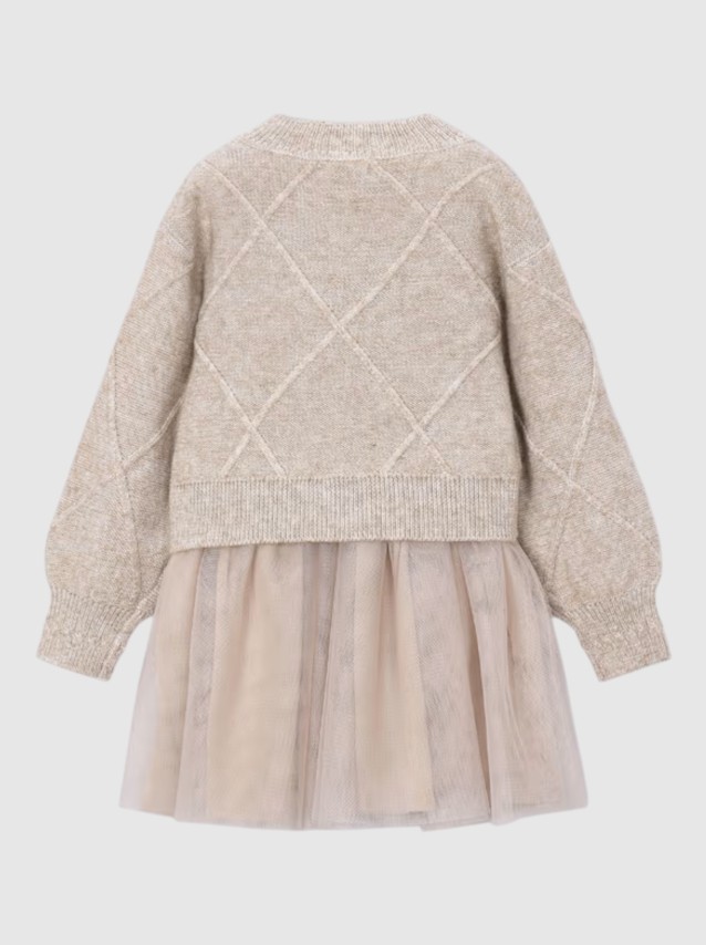 Vestido Mayoral Menina Vestido Tric� Comb. La�os
