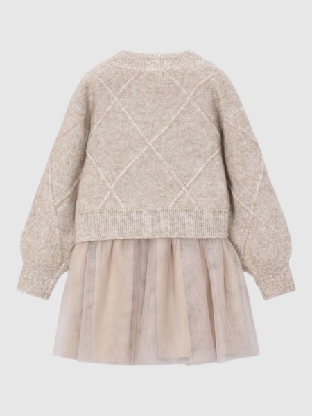 Vestido Mayoral Menina Vestido Tric� Comb. La�os