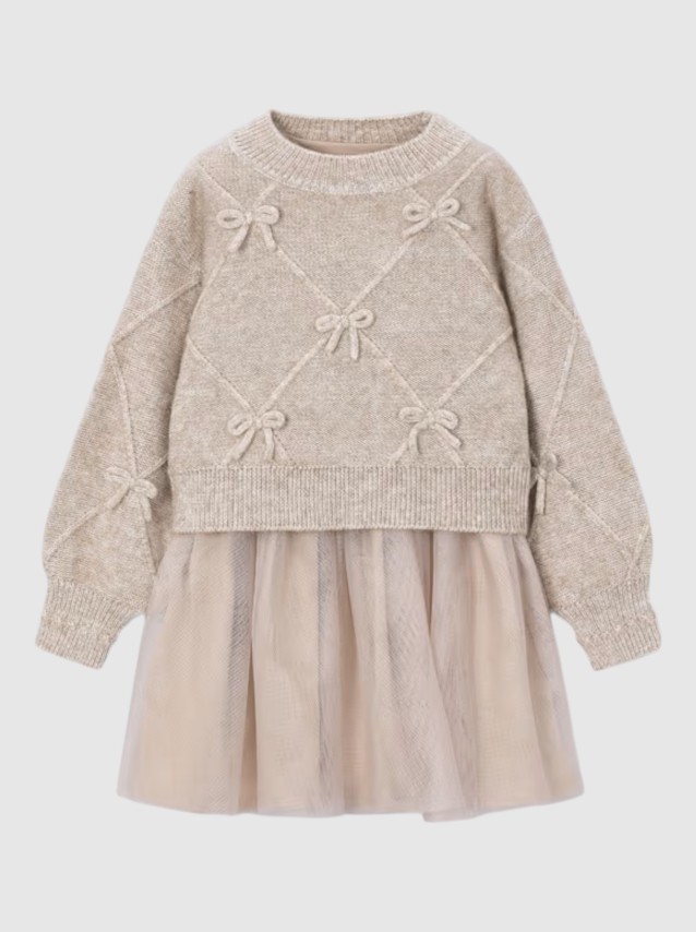 Vestido Mayoral Menina Vestido Tric� Comb. La�os