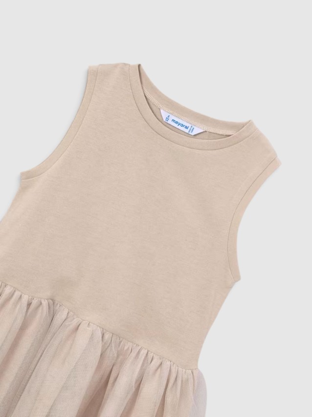 Vestido Mayoral Menina Vestido Tric� Comb. La�os