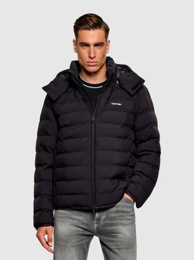 Kispo Calvin Klein Homem Ls Ltwt Nylon Hooded Puffer Jkt