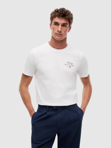 T-Shirt Tommy Hilfiger Homem Script Stack Regular Tee