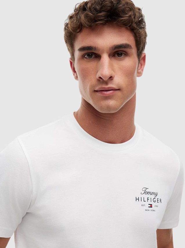 T-Shirt Tommy Hilfiger Homem Script Stack Regular Tee