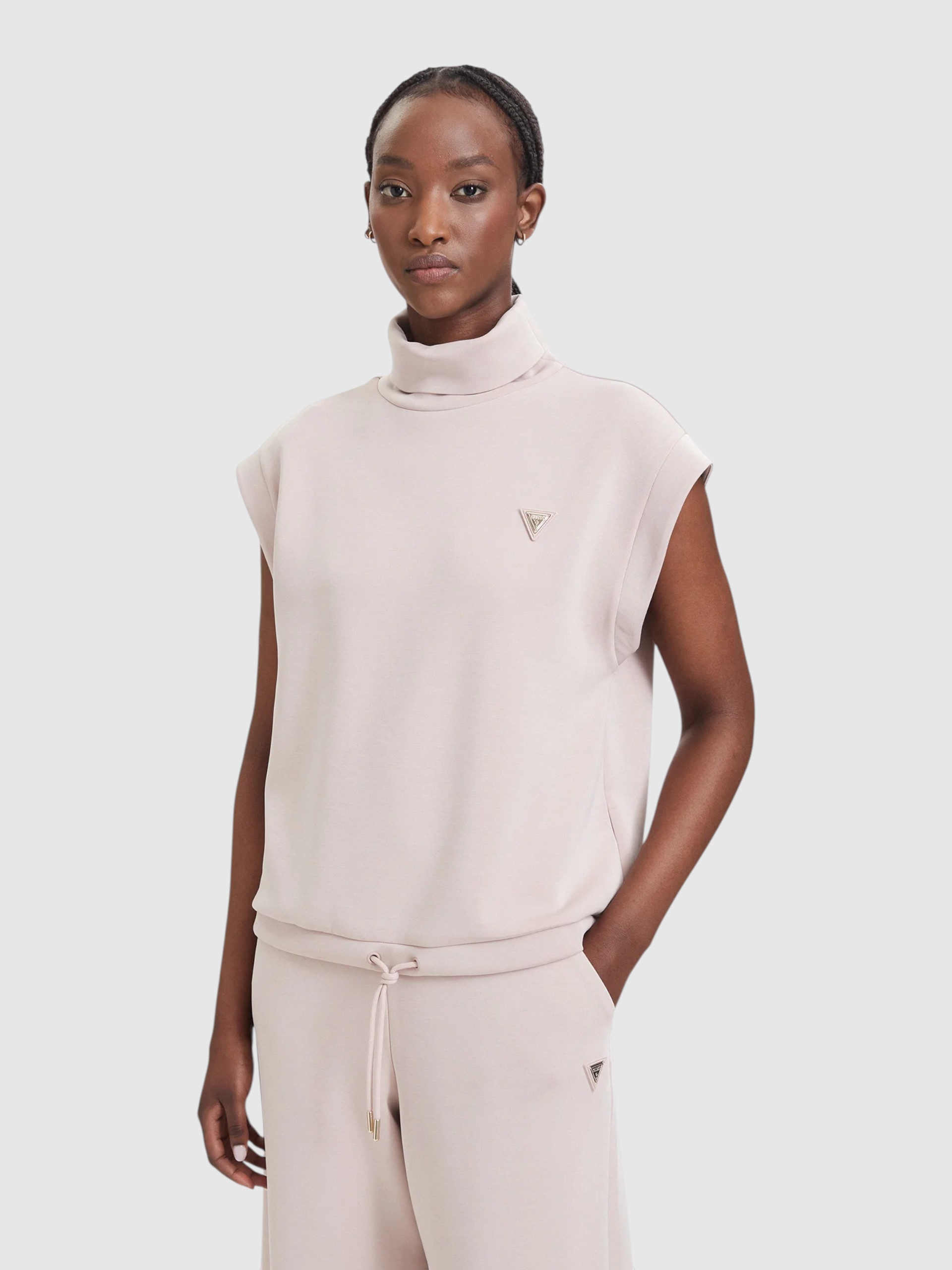 Top Guess Mulher Olympe High Neck Sleeveless Sw