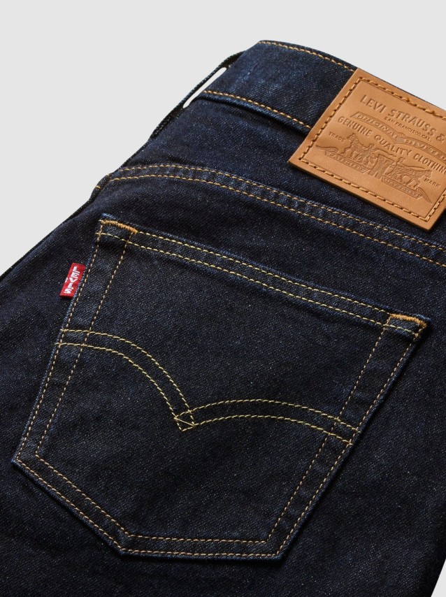 Jeans Levis  Mulher 728 Hr Wide Leg Dark Indigo - Flat Finish