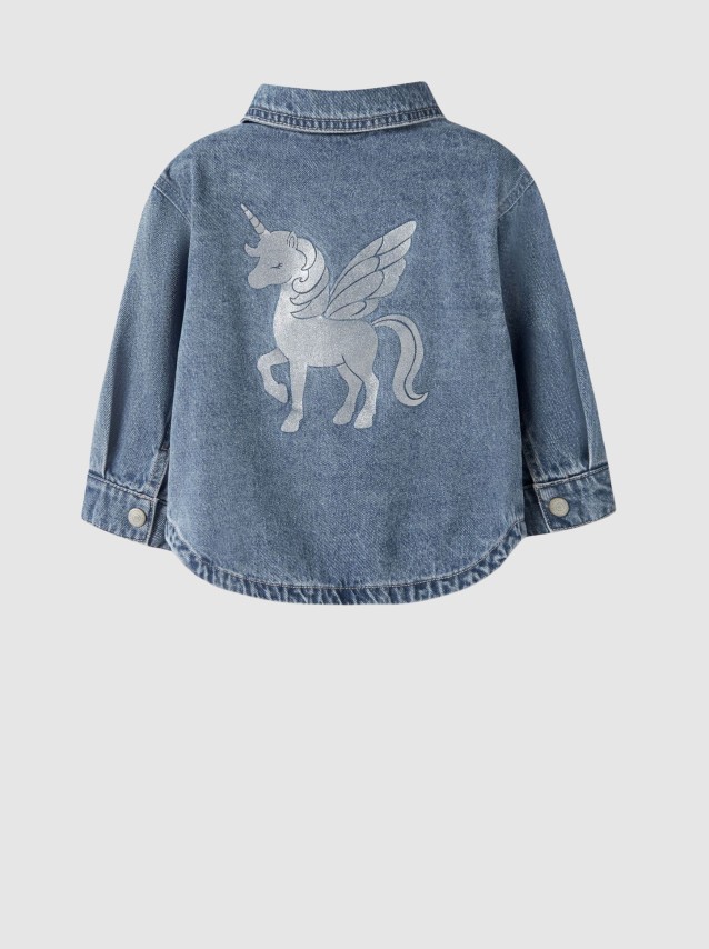 Casaco Name It Menina Nmfluna Glitter Dnm Jacket 4577-Im L