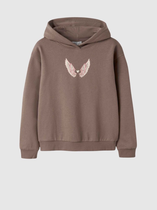 Sweatshirt Name It Menina Nkflotuse Ls Rlx Sweat Wh Bru