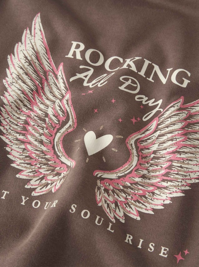 Sweatshirt Name It Menina Nkflotuse Ls Rlx Sweat Wh Bru