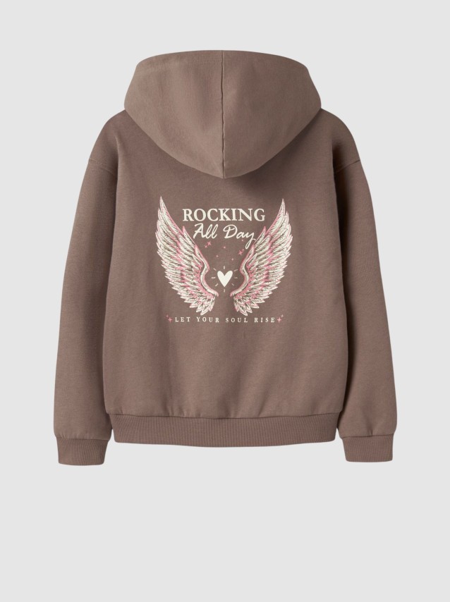 Sweatshirt Name It Menina Nkflotuse Ls Rlx Sweat Wh Bru