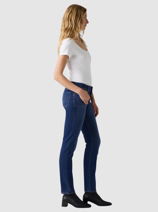 Jeans Levis Mulher 312 Shaping Slim Dark Indigo - Worn In