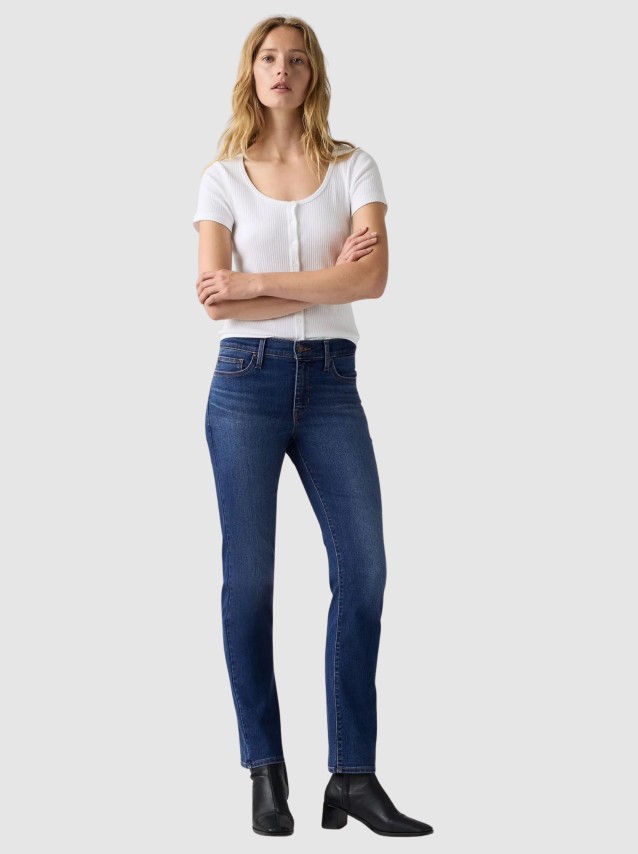 Jeans Levis Mulher 312 Shaping Slim Dark Indigo - Worn In