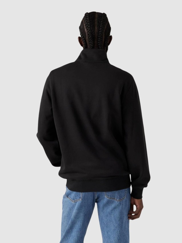 Camisola Levis Homem Original Hm 1/4 Zip Blacks