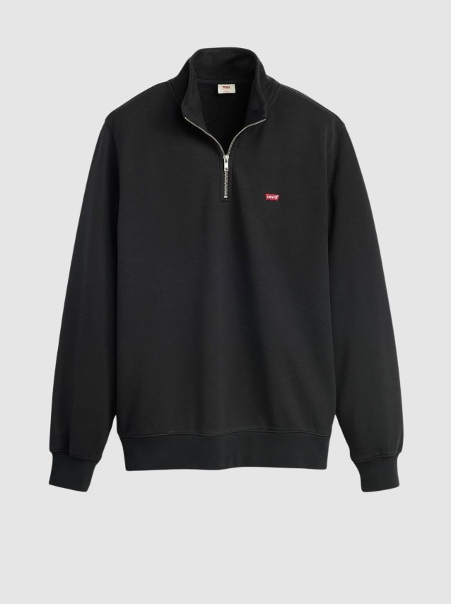 Camisola Levis Homem Original Hm 1/4 Zip Blacks