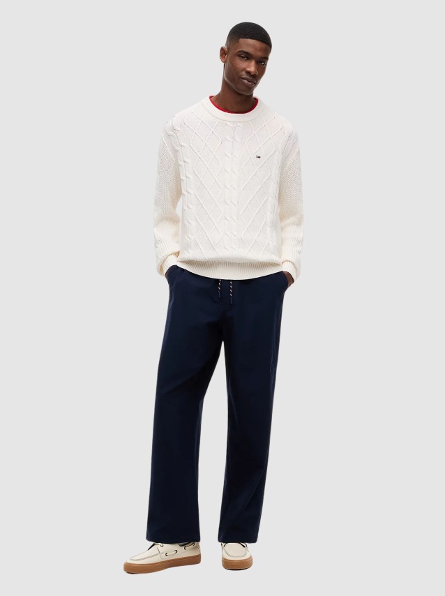 Camisola Tommy Jeans Homem Tjm Reg Cable Knit Sweater