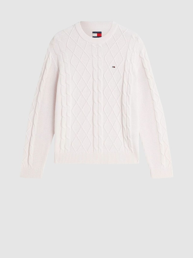 Camisola Tommy Jeans Homem Tjm Reg Cable Knit Sweater