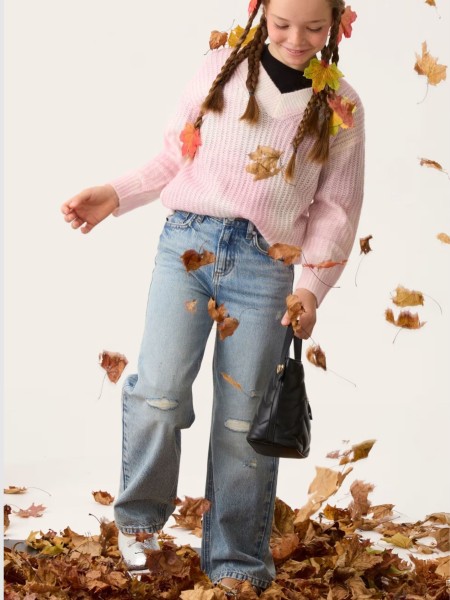 Jeans Guess Menina 90S Rigid Denim Pant W/damages Jeans Guess Menina 90S Rigid Denim Pant W/damages