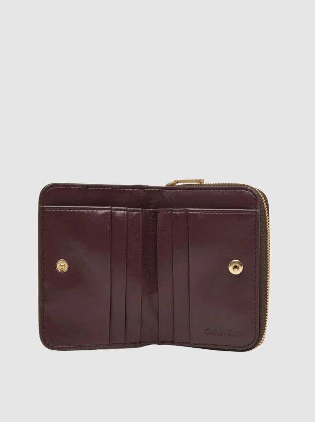 Carteira Calvin Klein Mulher Ck Croc Medium Flap Zip Around