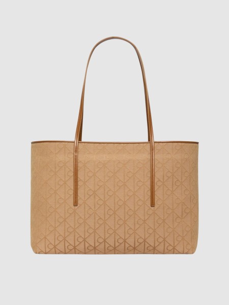 Mala Calvin Klein Mulher Emblem Aop Jacquard Tote W/pouch Mala Calvin Klein Mulher Emblem Aop Jacquard Tote W/pouch