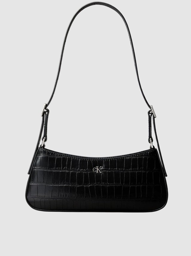 Mala Calvin Klein Mulher Ck Croc Small Shoulder Bag