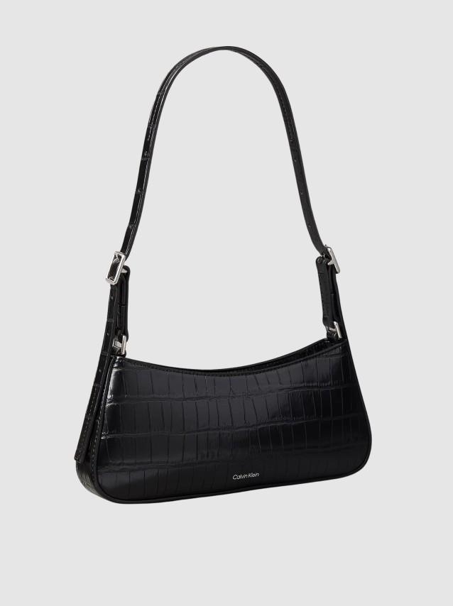Mala Calvin Klein Mulher Ck Croc Small Shoulder Bag