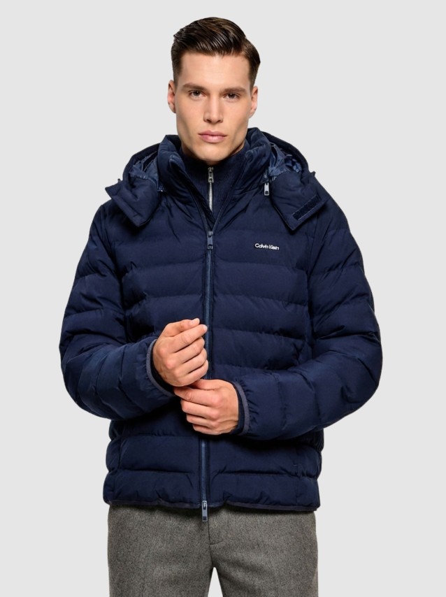 Kispo Calvin Klein Homem Ls Ltwt Nylon Hooded Puffer Jkt
