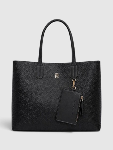 Mala Tommy Hilfiger Mulher Th Icon Satchel Mono Mala Tommy Hilfiger Mulher Th Icon Satchel Mono