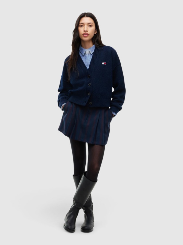 Casaco Tommy Jeans Mulher Tjw Fluffy Badge Cardigan Ext