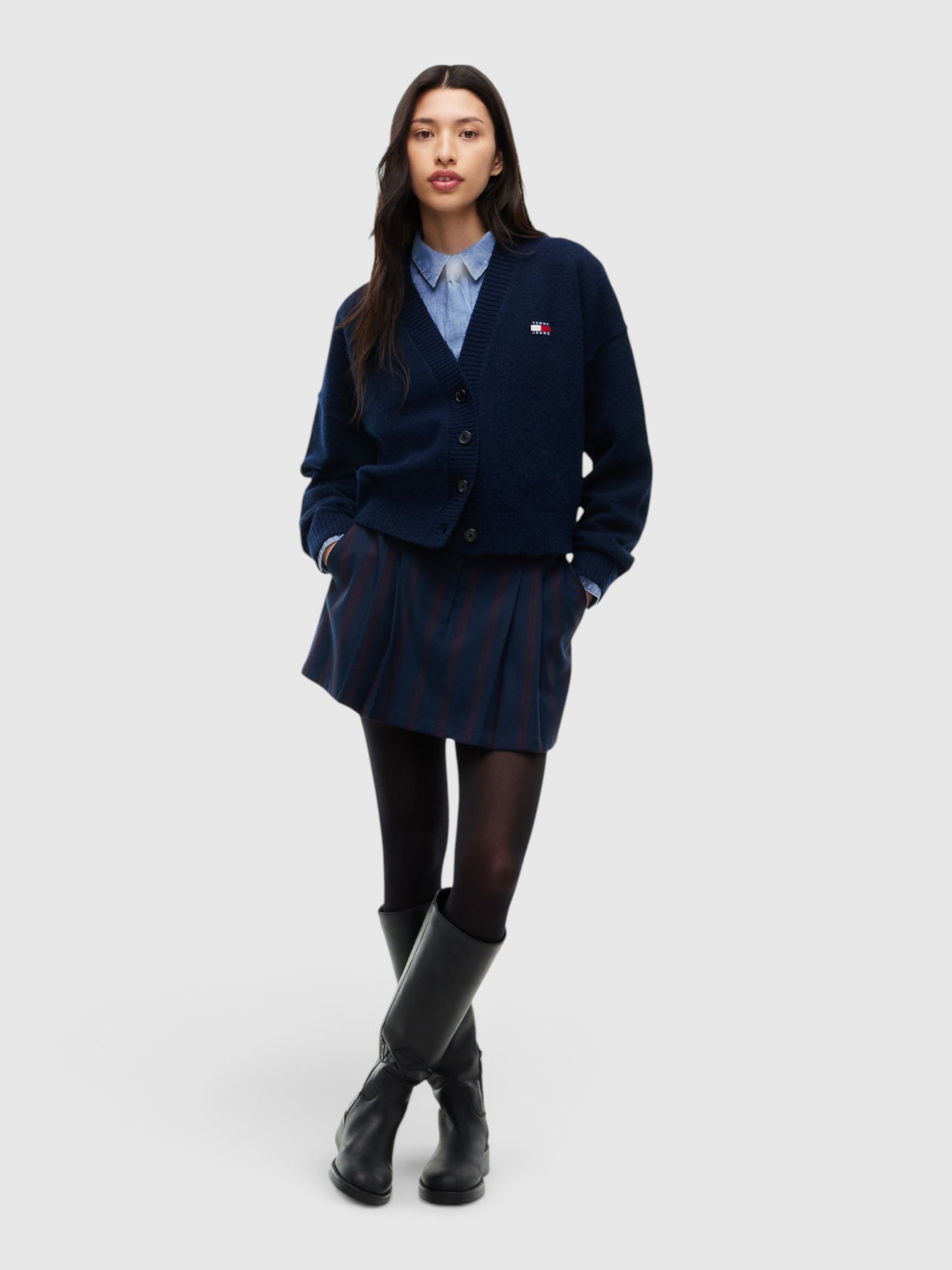 Casaco Tommy Jeans Mulher Tjw Fluffy Badge Cardigan Ext