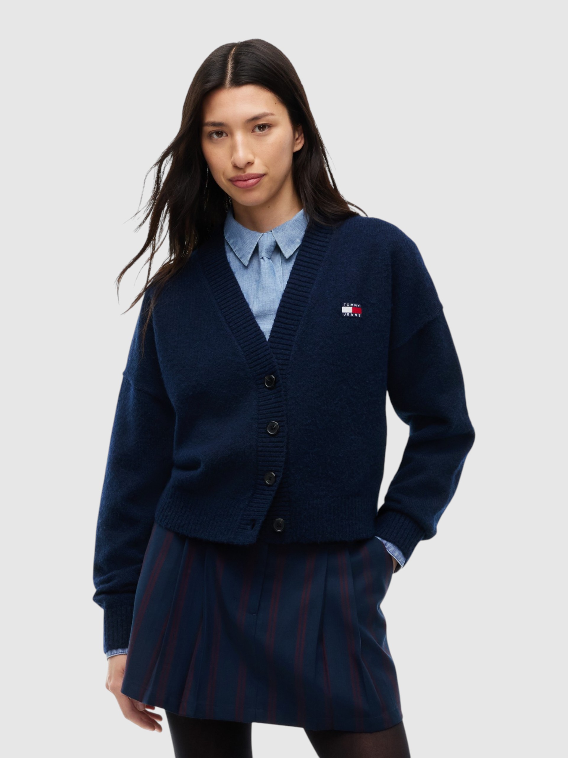 Casaco Tommy Jeans Mulher Tjw Fluffy Badge Cardigan Ext