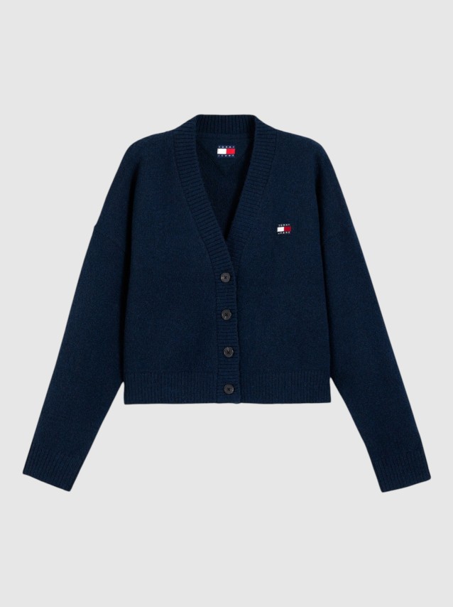 Casaco Tommy Jeans Mulher Tjw Fluffy Badge Cardigan Ext