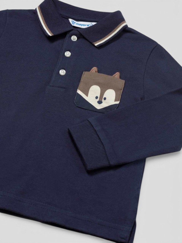 Polo Mayoral Menino Polo M/comp. Liso Detalhes